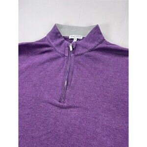 Peter Millar Pullover Men XXL Purple 1/4 Zip Preppy Golf Sweatshirt Sweater